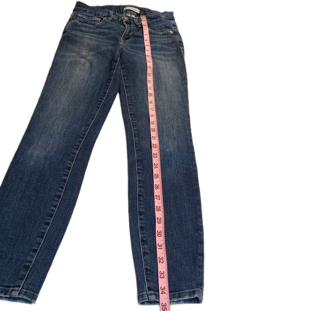 Good American Good Legs Crop Mid Rise Denim Blue Jeans Women 0/25 Skinny Stretch - Picture 6 of 12
